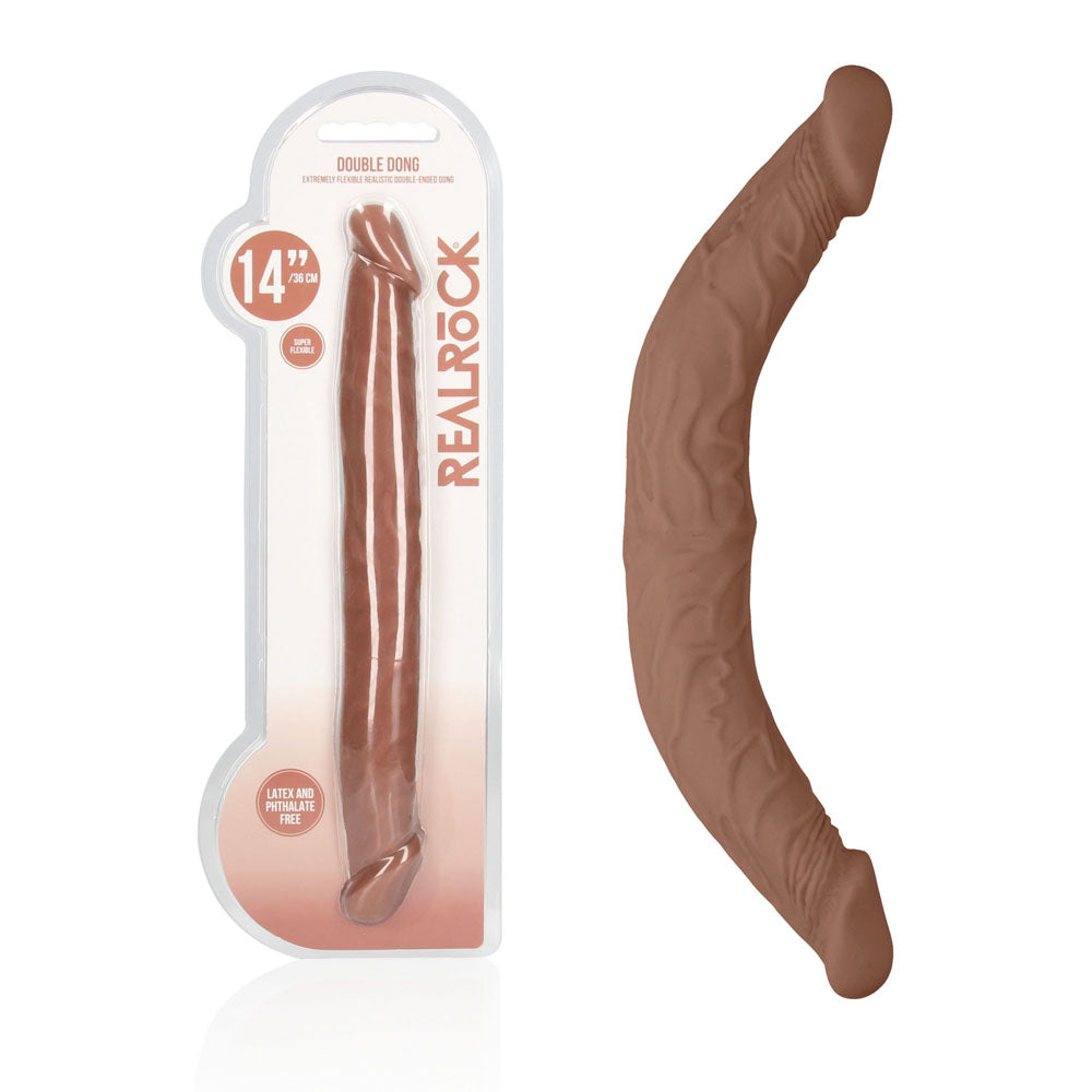 REALROCK 14'' Double Dildo - Tan 36 cm Double Dong Shots Toys